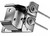 Battery Holder for 1x 9V-Block-Battery Aluminium Keystone 1291